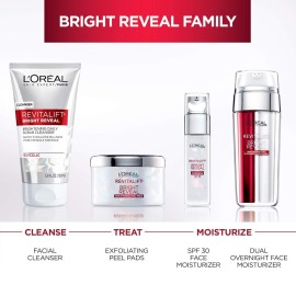 L\'Oral Paris Revitalift Bright Reveal Anti-Aging Day Cream with SPF 30 with Glycolic Acid, Vitamin C & Pro-Retinol, Reduce Wrinkles 1 fl. oz.