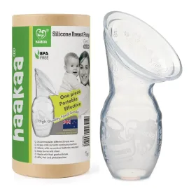 Haakaa Silicone Breastfeeding Manual Breast Pump Milk Pump 100% Food Grade Silicone BPA PVC and Phthalate Free | 4 oz Capacity