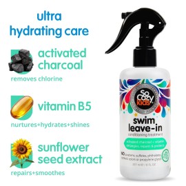 SoCozy Swim Leave In Conditioner Spray & Treatment for Kids Hair (8 Fl Oz) Protects & Repairs Pool, Sun & Salt Damaged Hair, Gentle Formula with Activated Charcoal, Vitamin B5 & Sunflower Seed Extract SoCozy Swim Leave In Conditioner Spray & Treatment for Kids Hair (8 Fl Oz) Protects & Repairs Pool, Sun & Salt Damaged Hair, Gentle Formula with Activated Charcoal, Vitamin B5 & Sunflower Seed Extract