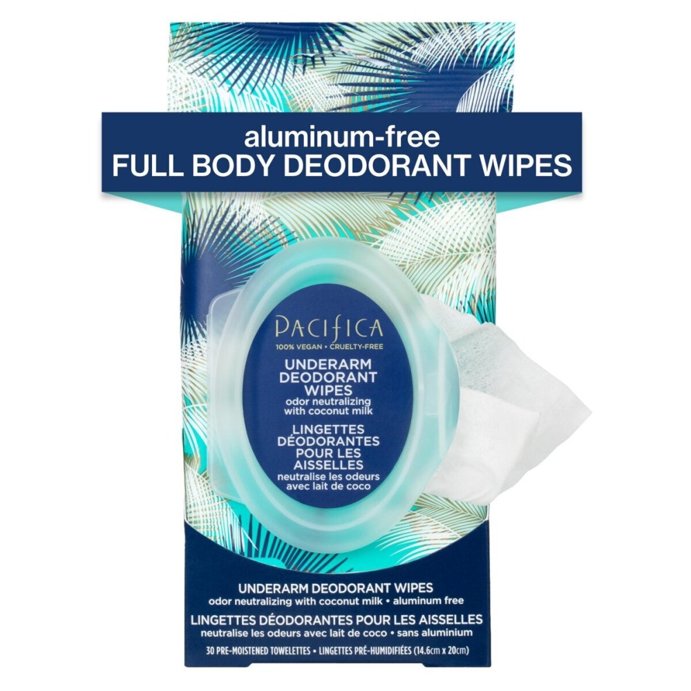 Pacifica Deodorant Wipes - Coconut Milk Underarm & Full Body Deodorant Wipes - Removes Sweat & Oil - Aluminum-Free - Natural Feminine Odor Control Clean Vegan & Cruelty-Free Dermatologist Tested Pacifica Deodorant Wipes - Coconut Milk Underarm & Full Body Deodorant Wipes - Removes Sweat & Oil - Aluminum-Free - Natural Feminine Odor Control Clean Vegan & Cruelty-Free Dermatologist Tested