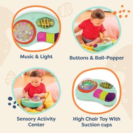 B. toys- B. baby - Baby Activity Station - High Chair Suction Cup Toy with Music & Lights - Sensory Activity Center - Developmental Toys for Babies, Infants - whirly pop-6 Months + B. toys- B. baby - Baby Activity Station - High Chair Suction Cup Toy with Music & Lights - Sensory Activity Center - Developmental Toys for Babies, Infants - whirly pop-6 Months +