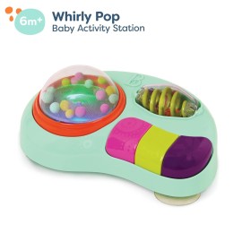 B. toys- B. baby - Baby Activity Station - High Chair Suction Cup Toy with Music & Lights - Sensory Activity Center - Developmental Toys for Babies, Infants - whirly pop-6 Months + B. toys- B. baby - Baby Activity Station - High Chair Suction Cup Toy with Music & Lights - Sensory Activity Center - Developmental Toys for Babies, Infants - whirly pop-6 Months +