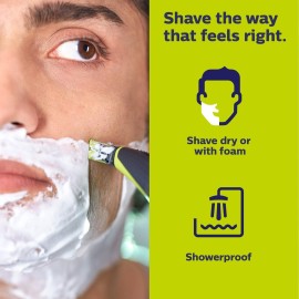 Philips OneBlade Hybrid Electric Trimmer and Shaver, QP2520 Philips OneBlade Hybrid Electric Trimmer and Shaver, QP2520