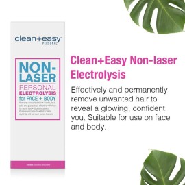 Clean + Easy Electrolysis Machine for Permanent Hair Removal - Non-Laser, Painless Electrolysis Hair Removal for Face & Body, At-Home Remover Device Clean + Easy Electrolysis Machine for Permanent Hair Removal - Non-Laser, Painless Electrolysis Hair Removal for Face & Body, At-Home Remover Device