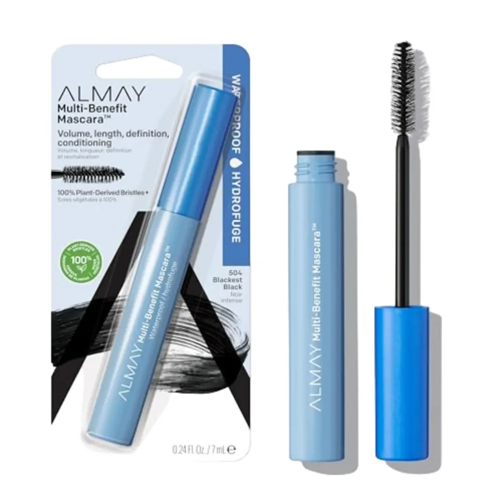 Almay Mascara, Volume, Length, Definition & Conditioning, Multi-Benefit Eye Makeup, Hypoallergenic and Fragrance-Free, 504 Black Almay Mascara, Volume, Length, Definition & Conditioning, Multi-Benefit Eye Makeup, Hypoallergenic and Fragrance-Free, 504 Black