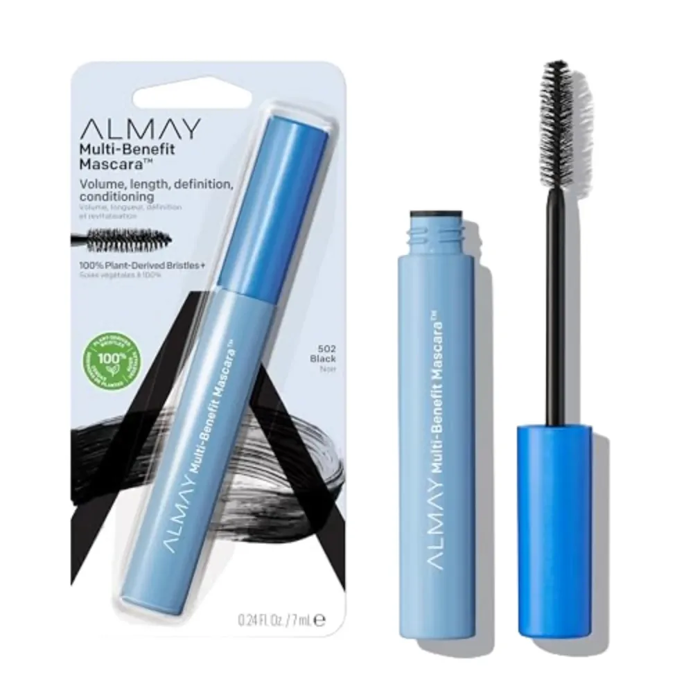 Almay Mascara, Volume, Length, Definition & Conditioning, Multi-Benefit Eye Makeup, Hypoallergenic and Fragrance-Free, 502 Black Almay Mascara, Volume, Length, Definition & Conditioning, Multi-Benefit Eye Makeup, Hypoallergenic and Fragrance-Free, 502 Black