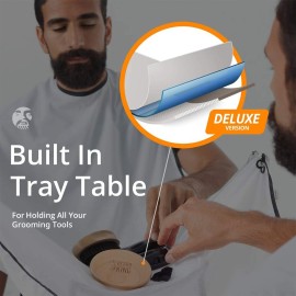 Beard King Beard Bib Apron - Shaving Set for Dad - As Seen on Shark Tank - Men\'s Hair Catcher for Shaving - Grooming Accessories - Packing Pouch, White Beard King Beard Bib Apron - Shaving Set for Dad - As Seen on Shark Tank - Men\'s Hair Catcher for Shaving - Grooming Accessories - Packing Pouch, White