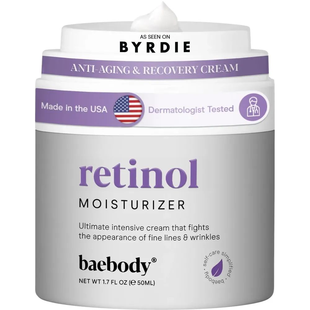 Baebody Made in USA Retinol Cream for Face - Anti Aging Face Cream for Fine Lines and Wrinkles - With Jojoba Oil & Vitamin E - Beauty Gifts for Women (50 ml/1.7 fl oz) Baebody Made in USA Retinol Cream for Face - Anti Aging Face Cream for Fine Lines and Wrinkles - With Jojoba Oil & Vitamin E - Beauty Gifts for Women (50 ml/1.7 fl oz)