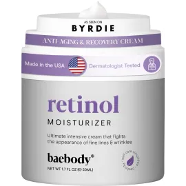 Baebody Made in USA Retinol Cream for Face - Anti Aging Face Cream for Fine Lines and Wrinkles - With Jojoba Oil & Vitamin E - Beauty Gifts for Women (50 ml/1.7 fl oz)