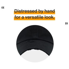 KBETHOS KBE-VINTAGE BLK Vintage Washed Cotton Baseball Cap, Black KBETHOS KBE-VINTAGE BLK Vintage Washed Cotton Baseball Cap, Black