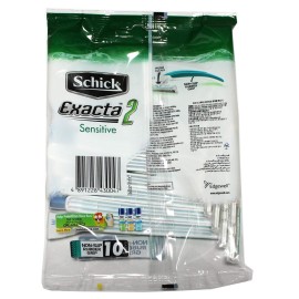 Schick Exacta2 Sensitive Disposable Razor, 10 Count(Pack of 2)