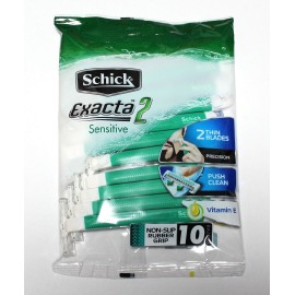 Schick Exacta2 Sensitive Disposable Razor, 10 Count(Pack of 2)