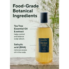 AROMATICA Tea Tree Purifying Shampoo 13.53fl.oz./400ml, Tea Tree Shampoo for Oily Hair and Scalp, Sulfate Free, Vegan AROMATICA Tea Tree Purifying Shampoo 13.53fl.oz./400ml, Tea Tree Shampoo for Oily Hair and Scalp, Sulfate Free, Vegan