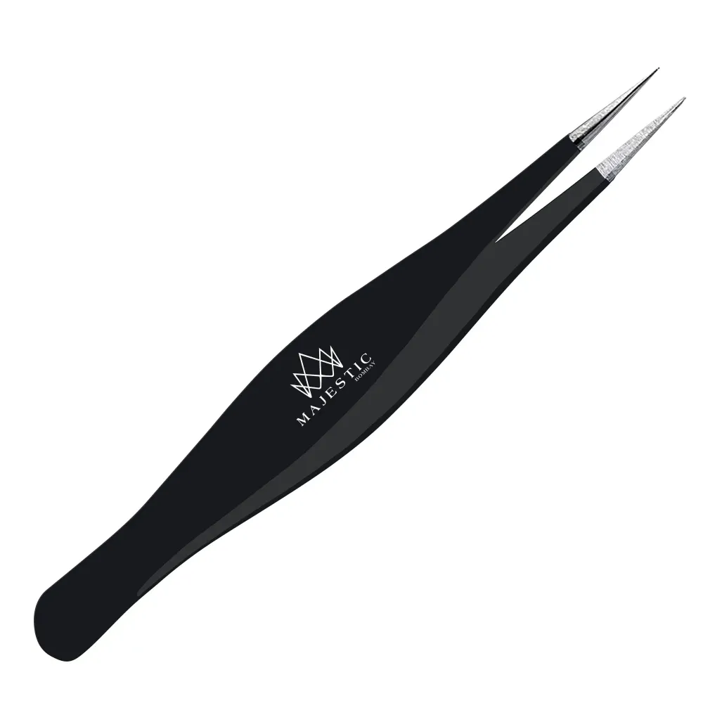 Surgical Tweezers for Ingrown Hair - Precision Sharp Needle Nose Pointed Tweezers for Splinters, Ticks & Glass Removal - Best for Eyebrow Hair, Facial Hair Removal(1 pack pointed, black) Surgical Tweezers for Ingrown Hair - Precision Sharp Needle Nose Pointed Tweezers for Splinters, Ticks & Glass Removal - Best for Eyebrow Hair, Facial Hair Removal(1 pack pointed, black)