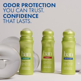 Ban Invisible Roll-on Antiperspirant Deodorant for Women and Men, 24-hour Underarm Odor & Sweat Protection, Powder Fresh, 3.5 Oz, Pack of 2 Ban Invisible Roll-on Antiperspirant Deodorant for Women and Men, 24-hour Underarm Odor & Sweat Protection, Powder Fresh, 3.5 Oz, Pack of 2