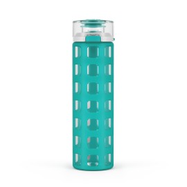 Ello Syndicate 20oz Reusable Glass Water Bottle with One-Touch Leak Proof Flip Lid and Protective Non-Slip Silicone Sleeve and Carry Loop for Coffee, Tea and Water, BPA-free, Dishwasher Safe, Mint Ello Syndicate 20oz Reusable Glass Water Bottle with One-Touch Leak Proof Flip Lid and Protective Non-Slip Silicone Sleeve and Carry Loop for Coffee, Tea and Water, BPA-free, Dishwasher Safe, Mint