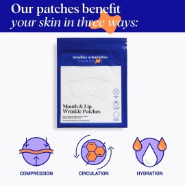 Wrinkles Schminkles Mouth & Lip Wrinkle Patch - Reusable Silicone Smoothing Pads for Noticeable Wrinkle Reduction - Lip Wrinkle Prevention for Youthful, Smooth Skin (2 Pack)