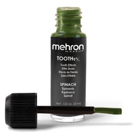 Mehron Makeup Tooth FX Spinach | Temporary Green Tooth Paint | Perfect for Creating Green Teeth FX & Rotten Teeth Makeup for Halloween, Cosplay, & Theatre .125 oz (4 ml) Mehron Makeup Tooth FX Spinach | Temporary Green Tooth Paint | Perfect for Creating Green Teeth FX & Rotten Teeth Makeup for Halloween, Cosplay, & Theatre .125 oz (4 ml)
