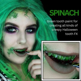 Mehron Makeup Tooth FX Spinach | Temporary Green Tooth Paint | Perfect for Creating Green Teeth FX & Rotten Teeth Makeup for Halloween, Cosplay, & Theatre .125 oz (4 ml) Mehron Makeup Tooth FX Spinach | Temporary Green Tooth Paint | Perfect for Creating Green Teeth FX & Rotten Teeth Makeup for Halloween, Cosplay, & Theatre .125 oz (4 ml)