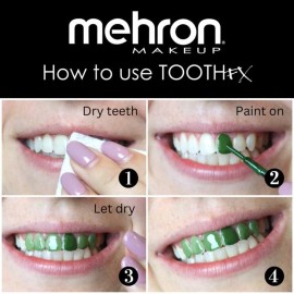 Mehron Makeup Tooth FX Spinach | Temporary Green Tooth Paint | Perfect for Creating Green Teeth FX & Rotten Teeth Makeup for Halloween, Cosplay, & Theatre .125 oz (4 ml) Mehron Makeup Tooth FX Spinach | Temporary Green Tooth Paint | Perfect for Creating Green Teeth FX & Rotten Teeth Makeup for Halloween, Cosplay, & Theatre .125 oz (4 ml)