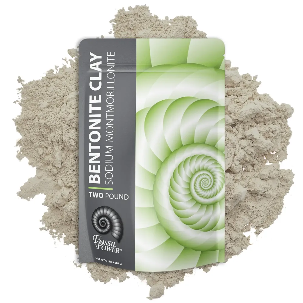 FOSSIL POWER Bentonite Clay Food Grade Powder 2 Lb - Natural Heavy Metal Detox & Pore Cleansing | Indian Healing | DIY Hair & Facial Mask Treatment for Oily Skin | Toothpaste, Deo, Bath & Foot Soak FOSSIL POWER Bentonite Clay Food Grade Powder 2 Lb - Natural Heavy Metal Detox & Pore Cleansing | Indian Healing | DIY Hair & Facial Mask Treatment for Oily Skin | Toothpaste, Deo, Bath & Foot Soak