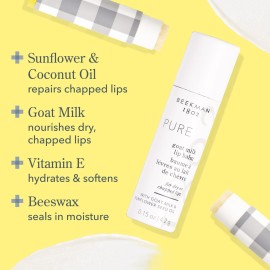 Beekman 1802 Goat Milk Lip Balm - Nourishes, Hydrates & Softens Lips - Prevents & Treats Dry & Chapped Lips - Cruelty-Free Lip Care Beekman 1802 Goat Milk Lip Balm - Nourishes, Hydrates & Softens Lips - Prevents & Treats Dry & Chapped Lips - Cruelty-Free Lip Care