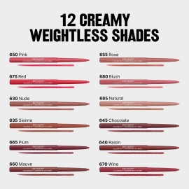Revlon Colorstay Lip Liner Makeup with Built-In Sharpener, Longwear Rich Colors, Smooth Application, 640 Raisin, 0.01 oz Revlon Colorstay Lip Liner Makeup with Built-In Sharpener, Longwear Rich Colors, Smooth Application, 640 Raisin, 0.01 oz