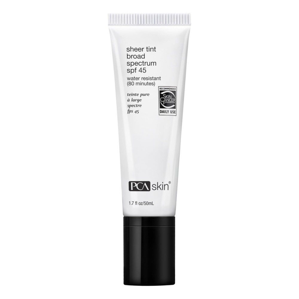 PCA SKIN Sheer Tinted Sunscreen, SPF 45 Broad Spectrum Sunscreen, Water Resistant, Made With Physical Sunscreen Ingredients, 1.7 fl oz Tube PCA SKIN Sheer Tinted Sunscreen, SPF 45 Broad Spectrum Sunscreen, Water Resistant, Made With Physical Sunscreen Ingredients, 1.7 fl oz Tube
