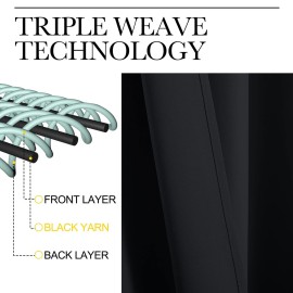 NICETOWN Halloween Black Blackout Curtain Blinds - Solid Thermal Insulated Window Treatment Blackout Drapes/Draperies for Bedroom (2 Panels, 42 inches Wide by 63 inches Long, Black) NICETOWN Halloween Black Blackout Curtain Blinds - Solid Thermal Insulated Window Treatment Blackout Drapes/Draperies for Bedroom (2 Panels, 42 inches Wide by 63 inches Long, Black)