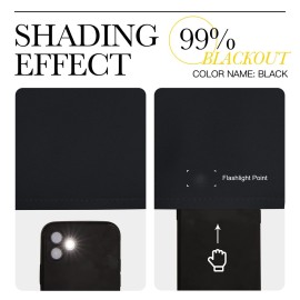 NICETOWN Halloween Black Blackout Curtain Blinds - Solid Thermal Insulated Window Treatment Blackout Drapes/Draperies for Bedroom (2 Panels, 42 inches Wide by 63 inches Long, Black) NICETOWN Halloween Black Blackout Curtain Blinds - Solid Thermal Insulated Window Treatment Blackout Drapes/Draperies for Bedroom (2 Panels, 42 inches Wide by 63 inches Long, Black)