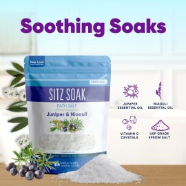 Sitz Bath Soak 2-Lbs Sitz Salt Epsom Salt Hemorrhoid Soothing with Pure Essential Oils in BPA Free Pouch with Press-Lock Seal Made in USA Sitz Bath Soak 2-Lbs Sitz Salt Epsom Salt Hemorrhoid Soothing with Pure Essential Oils in BPA Free Pouch with Press-Lock Seal Made in USA