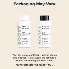 Paula\'s Choice BOOST 10% Niacinamide Booster, Vitamin B3, Vitamin C & Licorice Extract Serum, Pore Minimizer, 0.67 Ounce Paula\'s Choice BOOST 10% Niacinamide Booster, Vitamin B3, Vitamin C & Licorice Extract Serum, Pore Minimizer, 0.67 Ounce