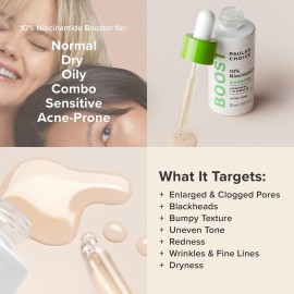 Paula\'s Choice BOOST 10% Niacinamide Booster, Vitamin B3, Vitamin C & Licorice Extract Serum, Pore Minimizer, 0.67 Ounce Paula\'s Choice BOOST 10% Niacinamide Booster, Vitamin B3, Vitamin C & Licorice Extract Serum, Pore Minimizer, 0.67 Ounce
