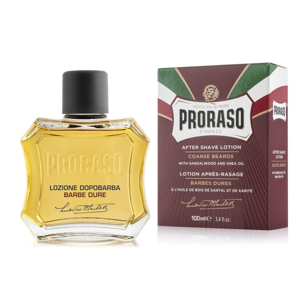 Proraso After Shave Lotion, Moisturizing and Nourishing for Coarse Beards with Sandalwood Oil and Shea Butter, 3.4 Fl Oz Proraso After Shave Lotion, Moisturizing and Nourishing for Coarse Beards with Sandalwood Oil and Shea Butter, 3.4 Fl Oz