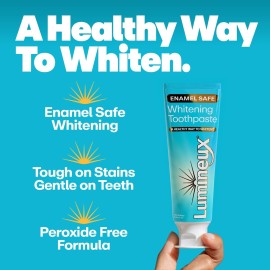 Lumineux Teeth Whitening Toothpaste - Peroxide Free, Enamel Safe for Sensitive Whiter Teeth - Fluoride Free, No Alcohol, Artificial Colors, SLS Free Dentist Formulated - 3.75 Oz Lumineux Teeth Whitening Toothpaste - Peroxide Free, Enamel Safe for Sensitive Whiter Teeth - Fluoride Free, No Alcohol, Artificial Colors, SLS Free Dentist Formulated - 3.75 Oz