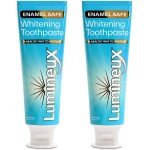 Lumineux Teeth Whitening Toothpaste 2 Pack Peroxide Free Enamel Safe for Sensitive Whiter Teeth, Fluoride Free, No Alcohol, Artificial Colors, SLS Free Dentist Formulated - 3.75 Oz