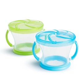 Munchkin Snack Catcher Toddler Snack Cups, 2 Pack, Blue/Green Munchkin Snack Catcher Toddler Snack Cups, 2 Pack, Blue/Green