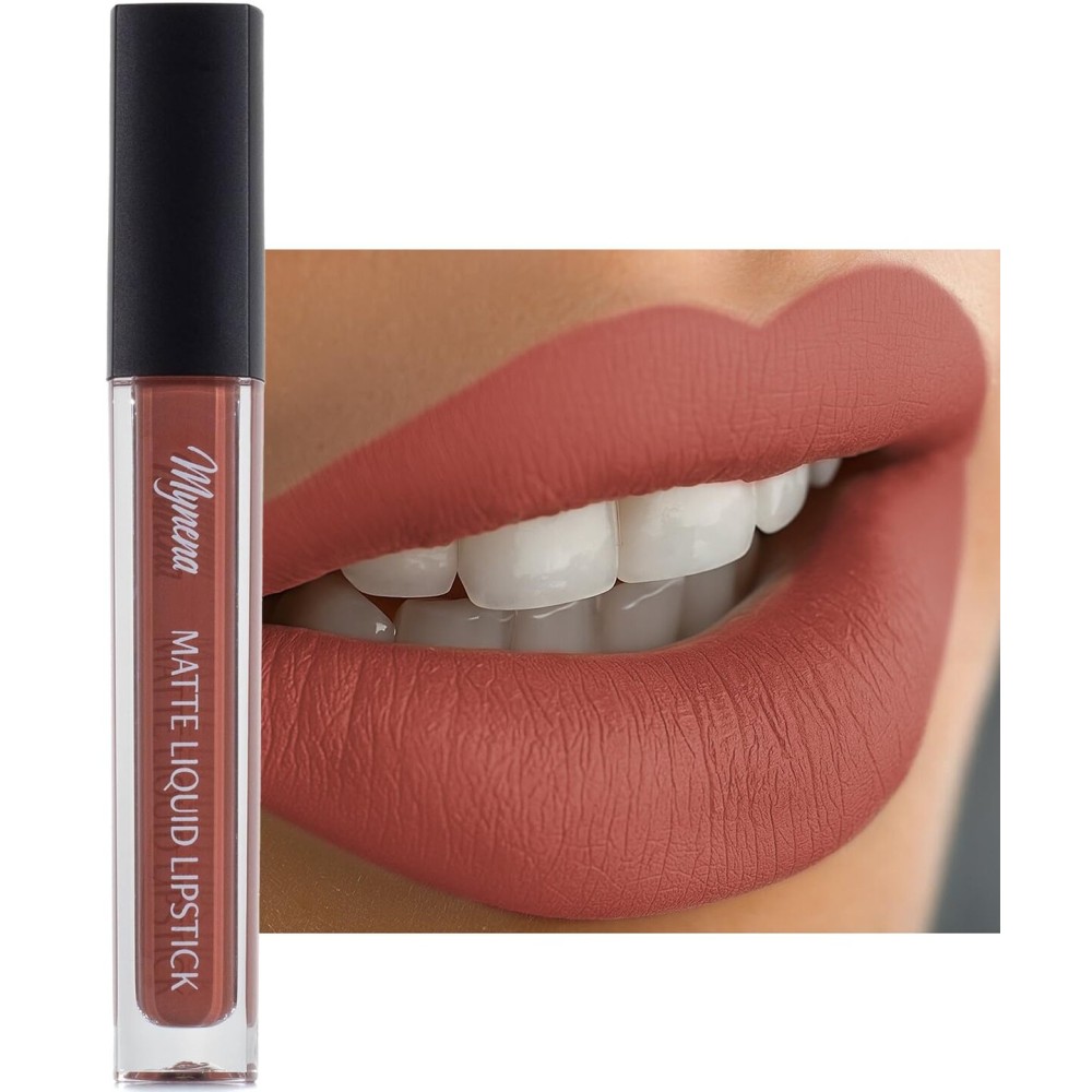 Mynena Terracota Long Lasting Lipstick for Women Waterproof & Transfer-Proof | Hydrating with Shea Butter | Bold Pigment Intense Matte Color Lip Stain | Talc-Free & Vegan Product that Performs | Zoe Mynena Terracota Long Lasting Lipstick for Women Waterproof & Transfer-Proof | Hydrating with Shea Butter | Bold Pigment Intense Matte Color Lip Stain | Talc-Free & Vegan Product that Performs | Zoe