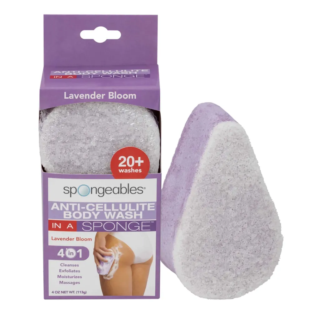 Spongeables Anti Cellulite Body Wash in a 20+ Wash Sponge, Lavender, 1 Count Spongeables Anti Cellulite Body Wash in a 20+ Wash Sponge, Lavender, 1 Count