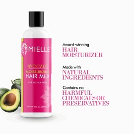 Mielle Organics Avocado Hair Milk for All Hair Types, Moisturizing Lotion for Dry Hair, 8 Ounces Mielle Organics Avocado Hair Milk for All Hair Types, Moisturizing Lotion for Dry Hair, 8 Ounces