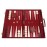 Deluxe Attache Backgammon Set - 15 Medium Size Classic Maroon Board Game - Luxurious Velour Case