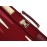 Deluxe Attache Backgammon Set - 15 Medium Size Classic Maroon Board Game - Luxurious Velour Case