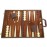 15 Deluxe Backgammon Set - Travel Case - Brown Board - Classic Board Games