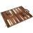 15 Deluxe Backgammon Set - Travel Case - Brown Board - Classic Board Games