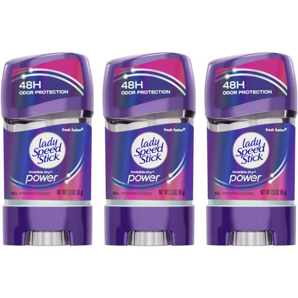 Lady Speed Stick 48HR Antiperspirant Deodorant Gel Fresh Fusion 2.30 oz (Pack of 3) Lady Speed Stick 48HR Antiperspirant Deodorant Gel Fresh Fusion 2.30 oz (Pack of 3)