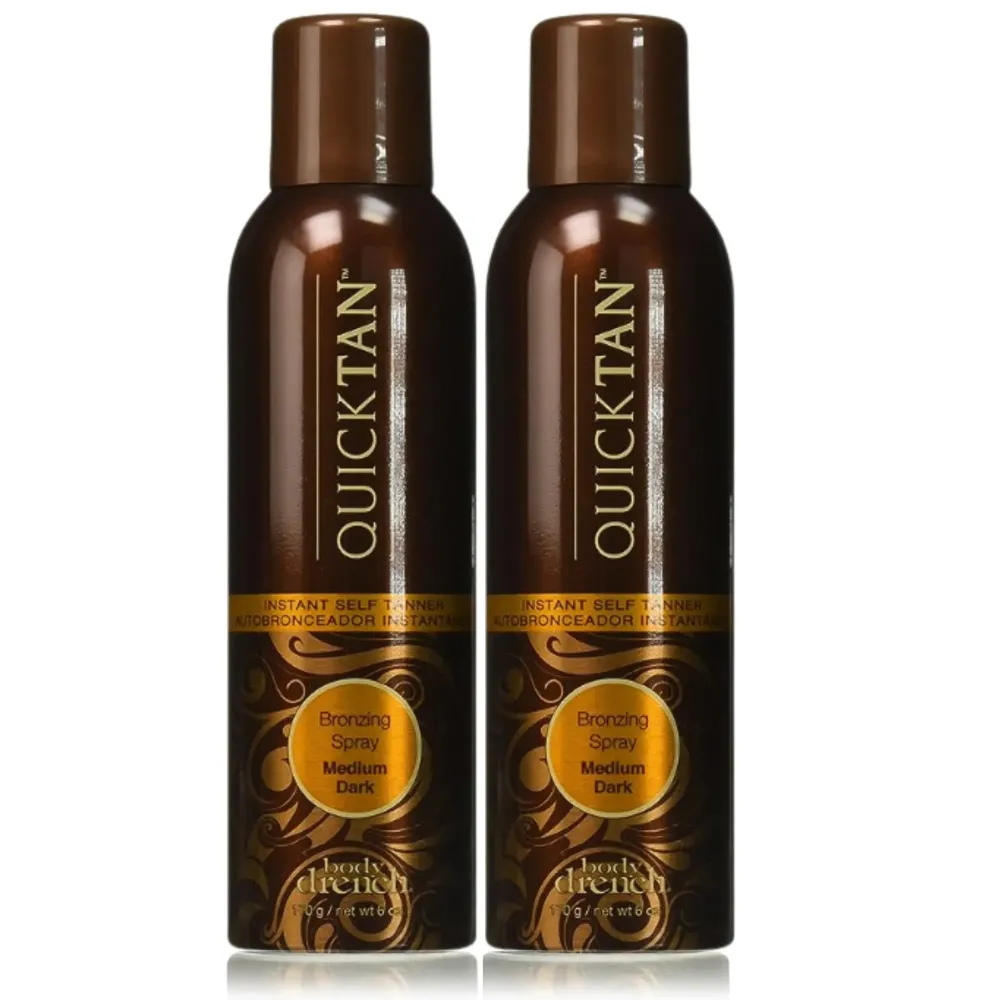 Body Drench Quicktan Quick Tan Bronzing Spray Medium Dark (The Perfect Ultra Bronzing Self-tanner a Fast-drying Formula) - Size 6 Oz / 170g (Pack of 2) Body Drench Quicktan Quick Tan Bronzing Spray Medium Dark (The Perfect Ultra Bronzing Self-tanner a Fast-drying Formula) - Size 6 Oz / 170g (Pack of 2)