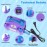 NuLink Balloon Pump Electric Portable Dual Nozzle Air Pump for Balloons Blower Pump Inflator for Decoration, Birthday Party [110V~120V, 600W, Purple]