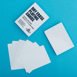 Dry Erase Blank Playing Cards w/Box, Poker Size - 2.5 x 3.5, 45 Reusable Cards, Flashcards, Board Game & Note Cards Dry Erase Blank Playing Cards w/Box, Poker Size - 2.5 x 3.5, 45 Reusable Cards, Flashcards, Board Game & Note Cards