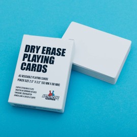 Dry Erase Blank Playing Cards w/Box, Poker Size - 2.5 x 3.5, 45 Reusable Cards, Flashcards, Board Game & Note Cards Dry Erase Blank Playing Cards w/Box, Poker Size - 2.5 x 3.5, 45 Reusable Cards, Flashcards, Board Game & Note Cards
