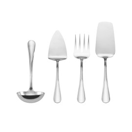 Gourmet Basics by Mikasa 5181046 Kaylee 8-Piece Stainless Steel Serving Set Gourmet Basics by Mikasa 5181046 Kaylee 8-Piece Stainless Steel Serving Set